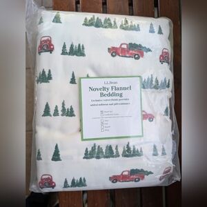 L.L. Bean Novelty Flannel Bedding - Sea Salt Set - NWT